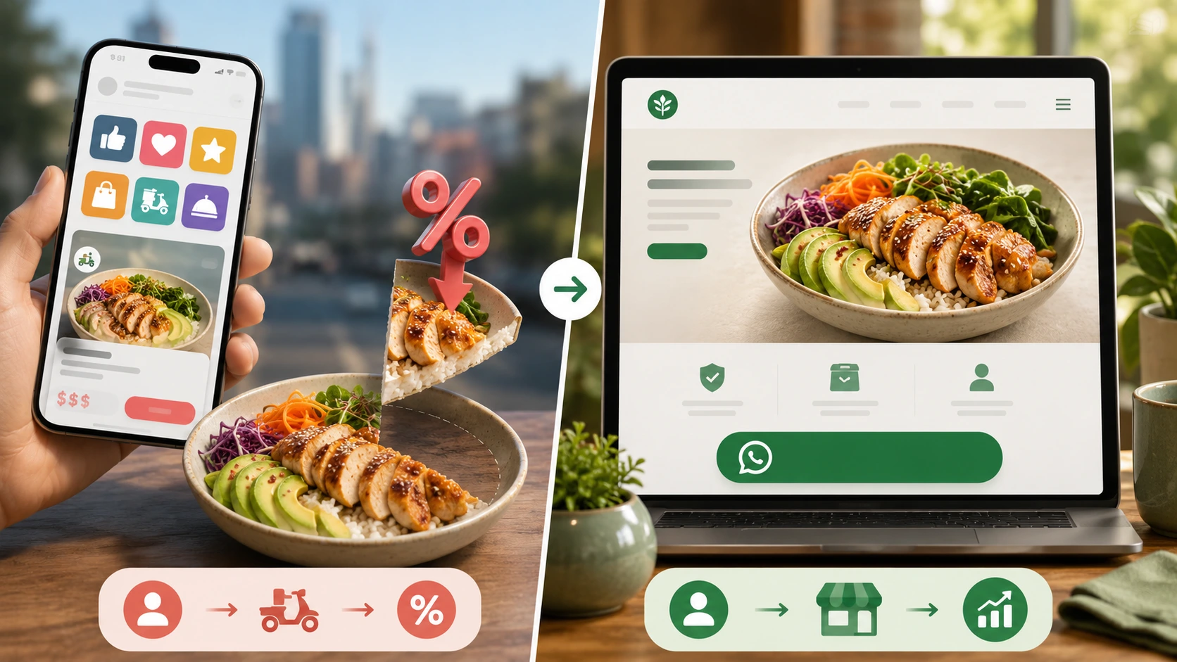Un restaurante en redes y en Google Maps frente a su página web propia, el canal que controla y sin comisión