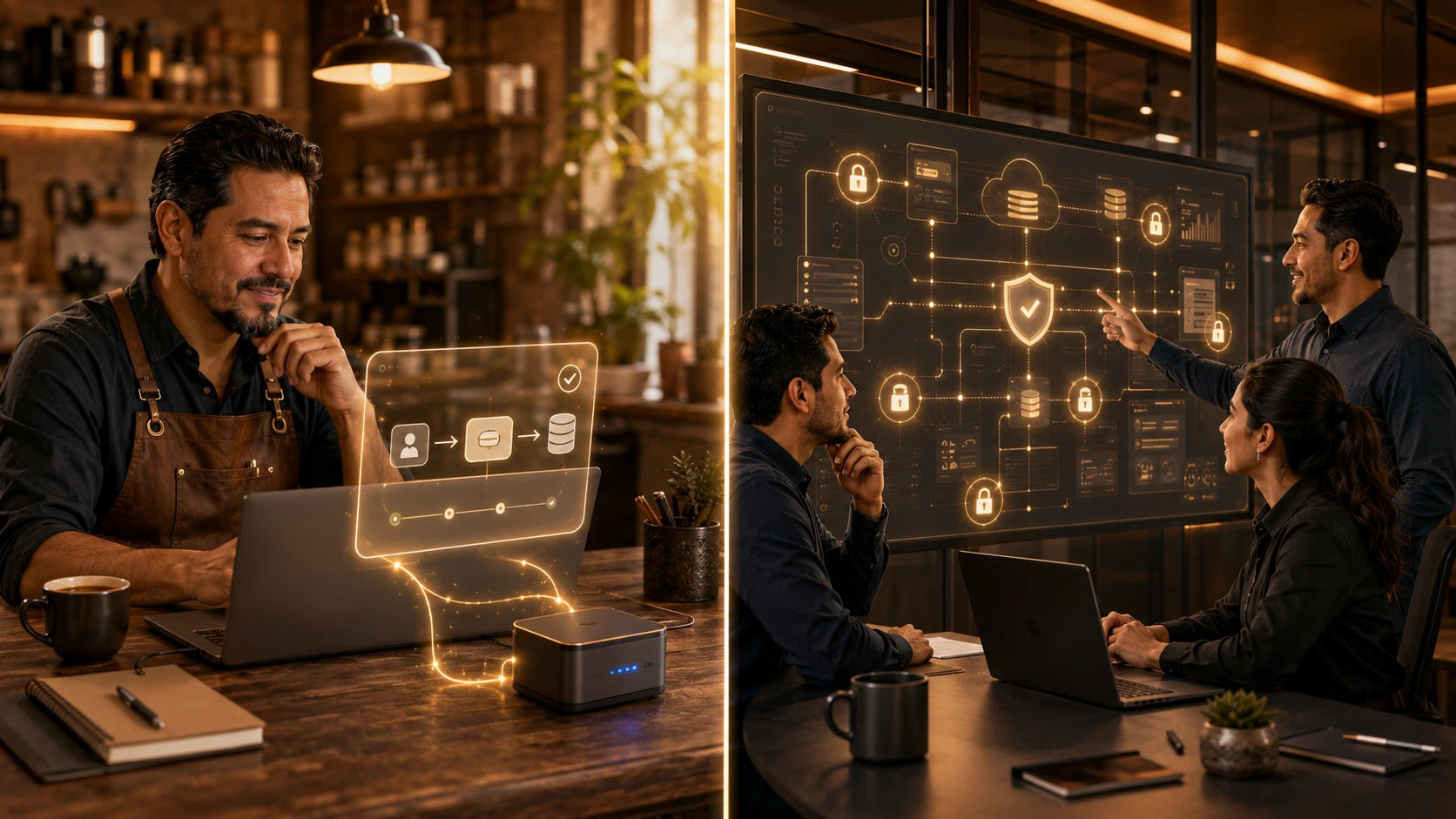 Aprender por tu cuenta con un servidor simple frente al trabajo serio de arquitectura y seguridad con un equipo.