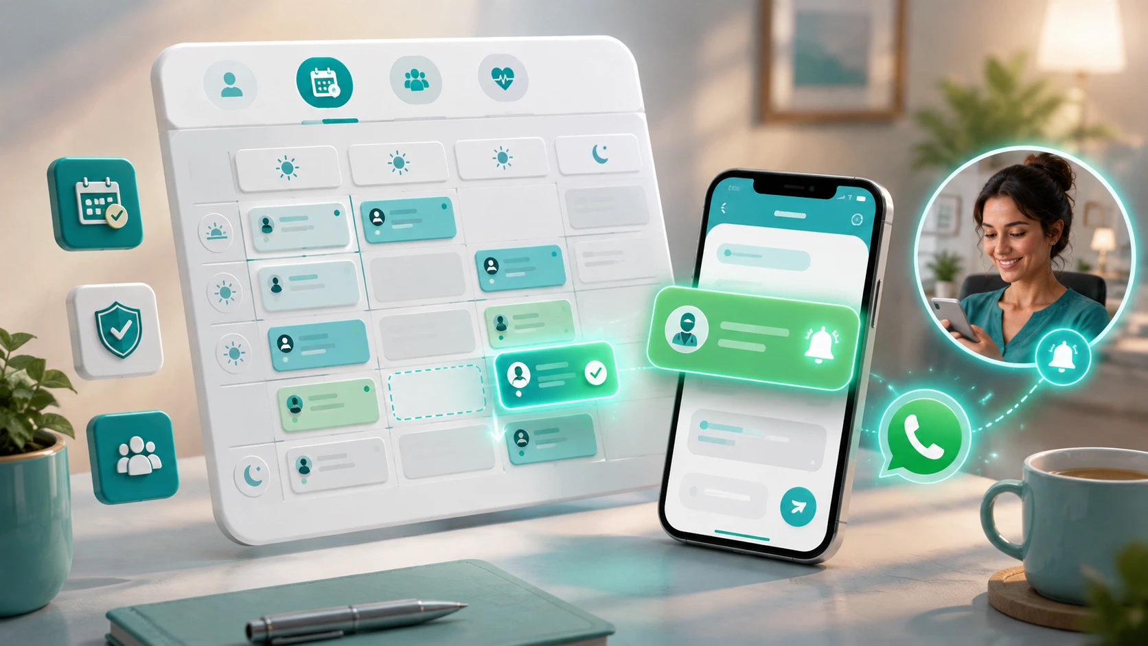 Agenda del consultorio llenándose de citas con recordatorios automáticos por WhatsApp