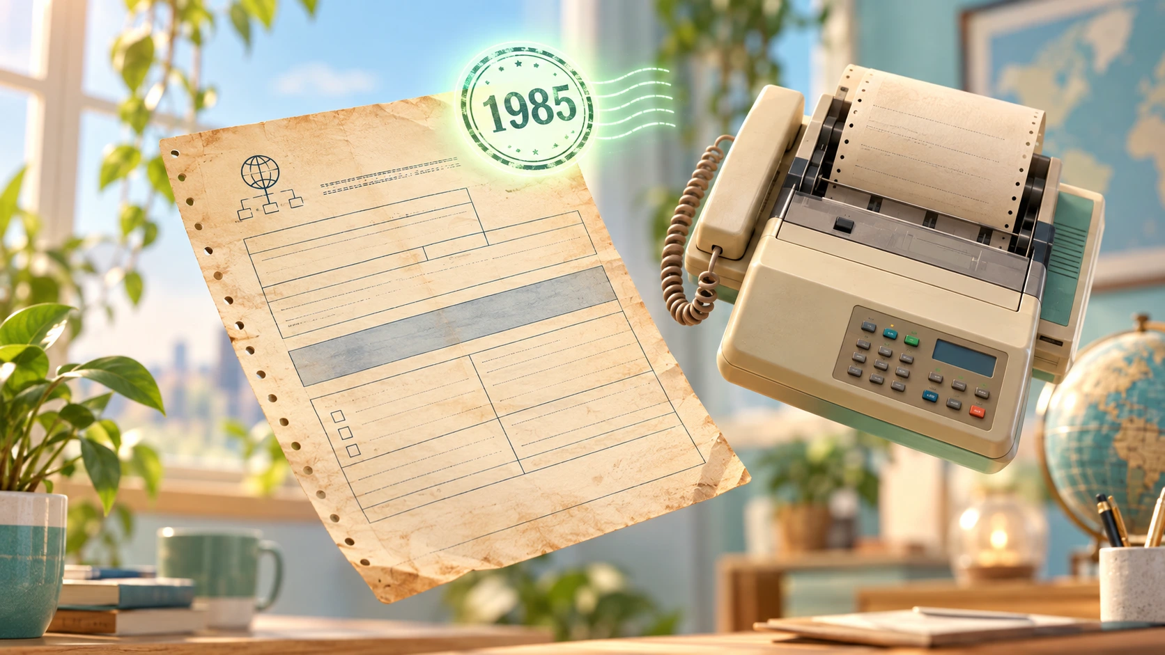 El trámite original de 1985: registrar un dominio casi en papel, por fax